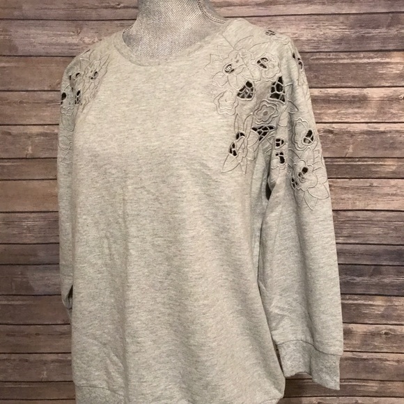 NWOT LOFT gray sweater size large - Picture 4 of 7